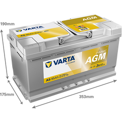 Acumulator Varta Silver Dynamic AGM XEV A5 95 Ah Varta - imagine 2