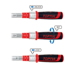 Cheie dinamometrică mecanică 3/8" 10-60 Nm Toptul - imagine 3