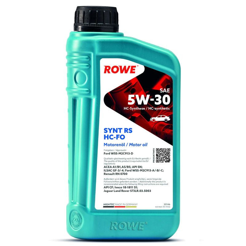 Ulei motor turisme Rowe HighTec Synt RS HC-FO 5W30 1L Rowe - imagine 1
