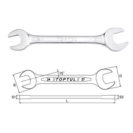Cheie fixa 10x13 mm Toptul - imagine 1