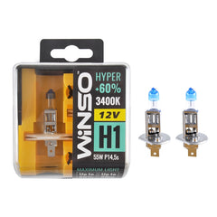 Bec Halogen Winso Hyper +60% H1 - 12V, 55W P14.5s ● 3400K ● Set 2 buc Winso - imagine 1