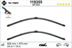 Set lamela stergator SWF Wiper FB OE LHD 600/475 mm SWF - imagine 1