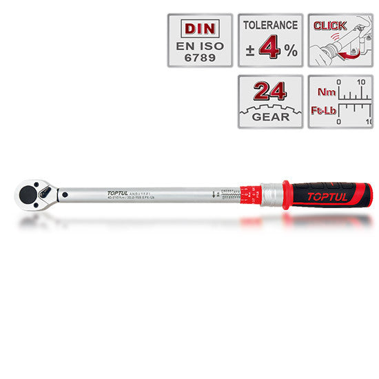 Cheie dinamometrică mecanică 3/8" 10-60 Nm Toptul - imagine 1