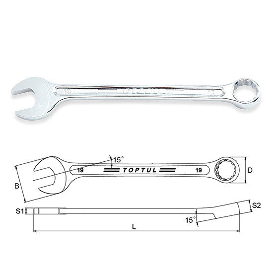 Cheie combinata 24 mm Toptul - imagine 1