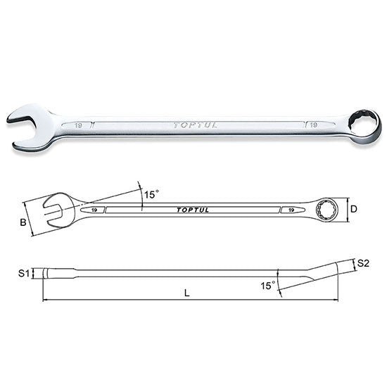 Cheie combinata 10 mm Toptul - imagine 1