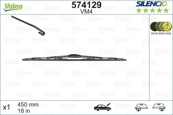 Stergator Valeo Silencio Performance 450mm Valeo - imagine 1