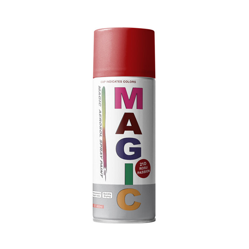 Magic - Vopsea spray 21D Rosu Passion 21D 450 ml Magic - imagine 1