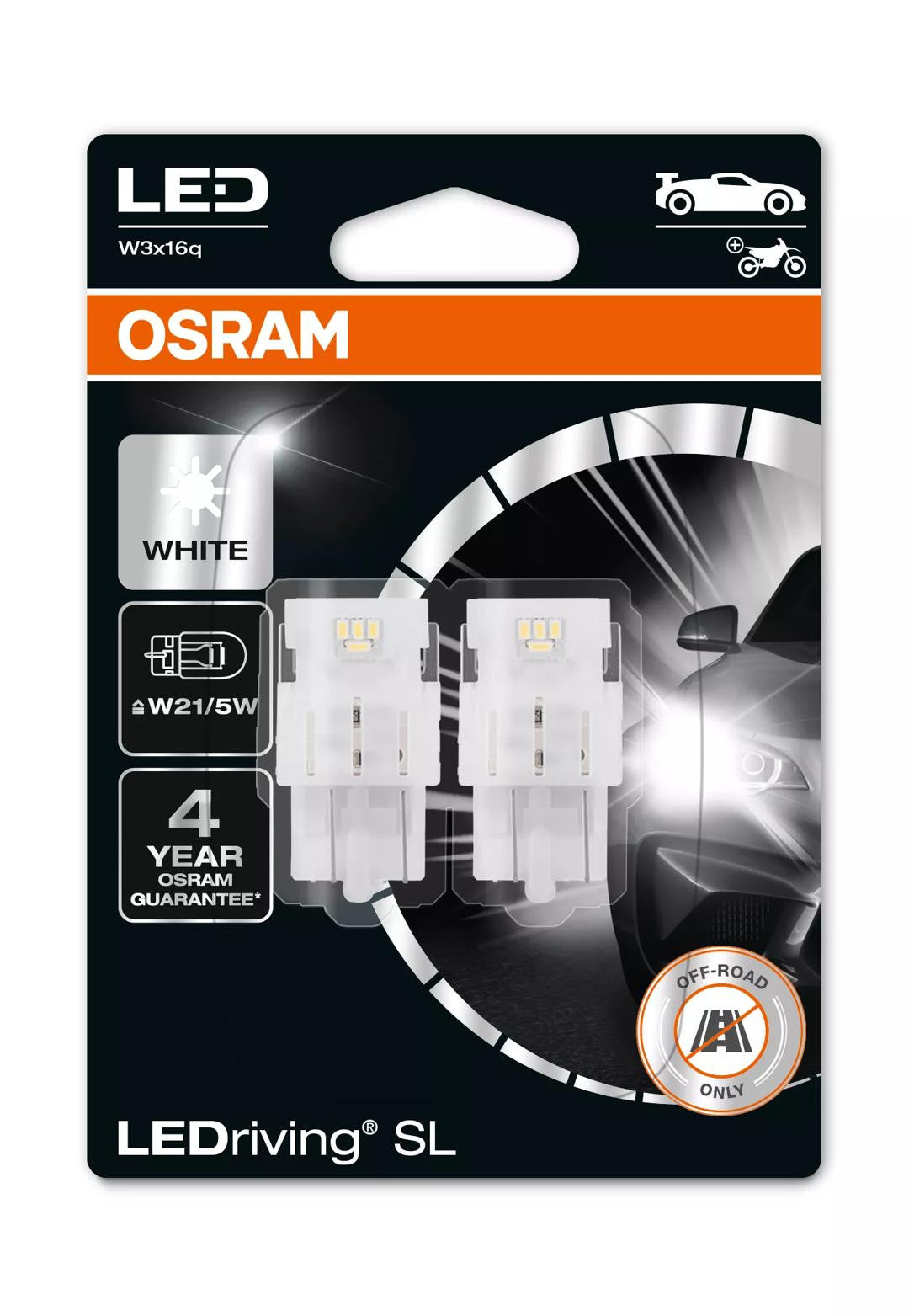 Bec Osram LEDriving SL W21W/5W | 12V - W3x16q - Set 2 buc (Off-Road) Osram - imagine 1