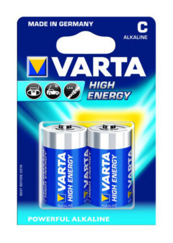 Baterie High Energy (C) LR14 • Set 2 buc Varta - imagine 1