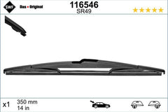 Lamela stergator spate SWF Wiper Rear LHD/RHD 350 mm SWF - imagine 1