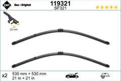 Set lamela stergator SWF Wiper FB OE LHD 530/530 mm SWF - imagine 1