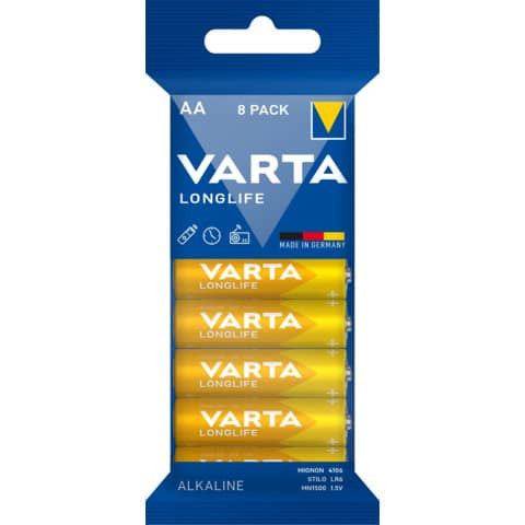 Baterie Varta LongLife AA - LR6 1.5V (Alcalina) 8 buc Varta - imagine 1