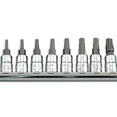 Set capete chei tubulare biti torx pentagonal 1/4 Toptul - imagine 1