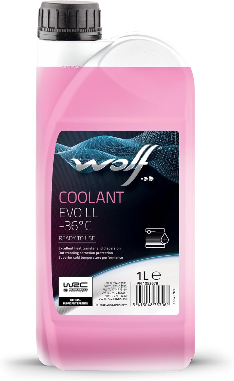 Antigel diluat WOLF COOLANT EVO LL Rosu (G12|G13|G12++|G12+|G11) ( -36°C) 1L Wolf - imagine 1