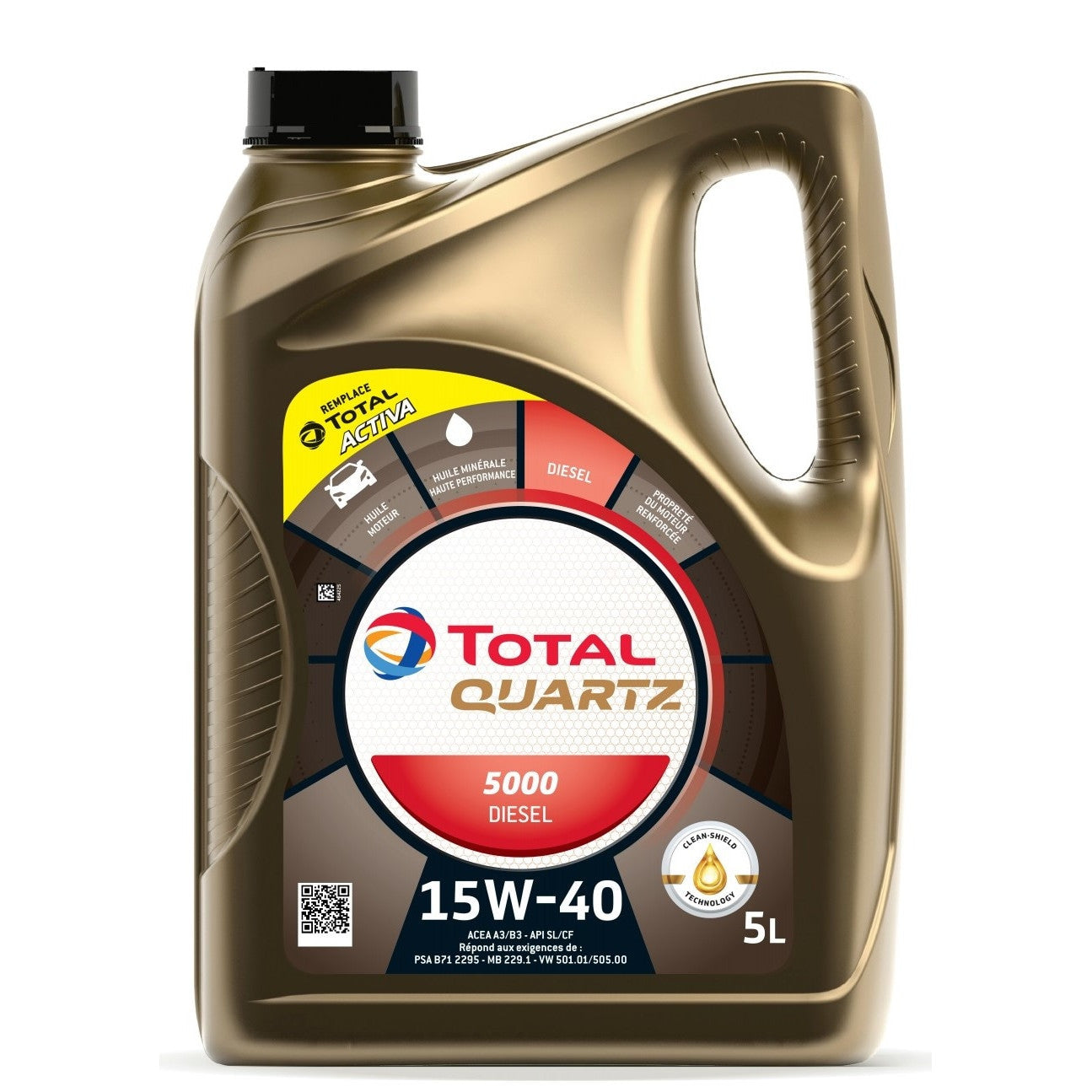Ulei motor Total Quartz Diesel 5000 15W40 5L Total - imagine 1