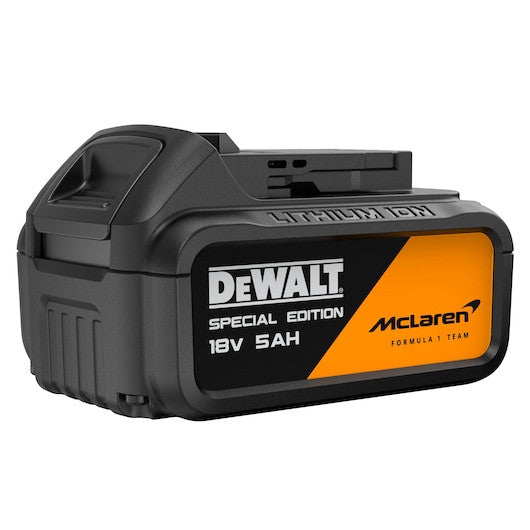 Set 2 unelte DEWALT® x McLaren F1 Team 18V XR® Ediție Specială: cheie de impact cu cuplu mare și polizor unghiular – 2 x acumulator 5Ah Dewalt - imagine 4