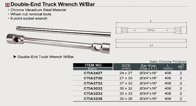 Cheie tubulara roti camion 30/32 Toptul - imagine 2