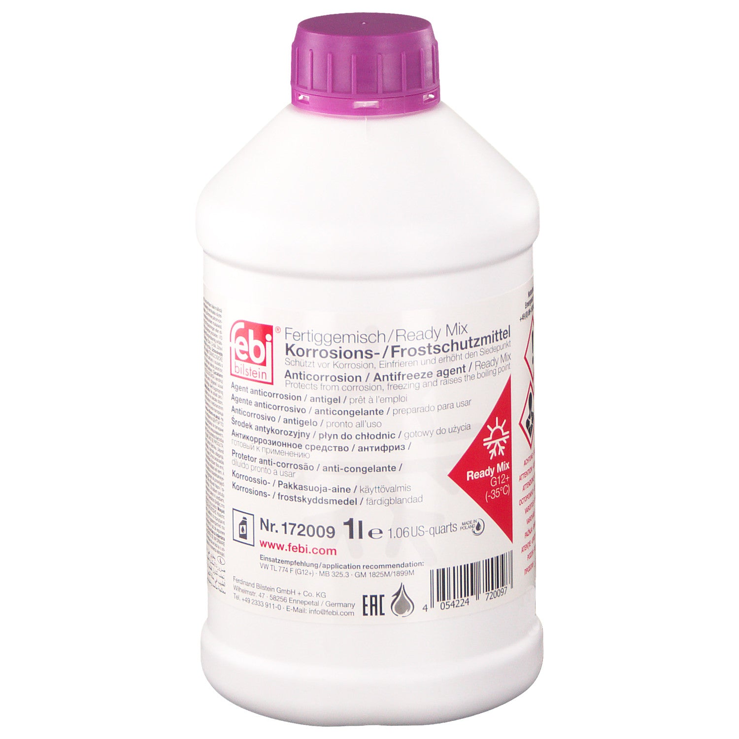 Antigel diluat G12+ Mov Febi  (-35°C) 1L Febi - imagine 1