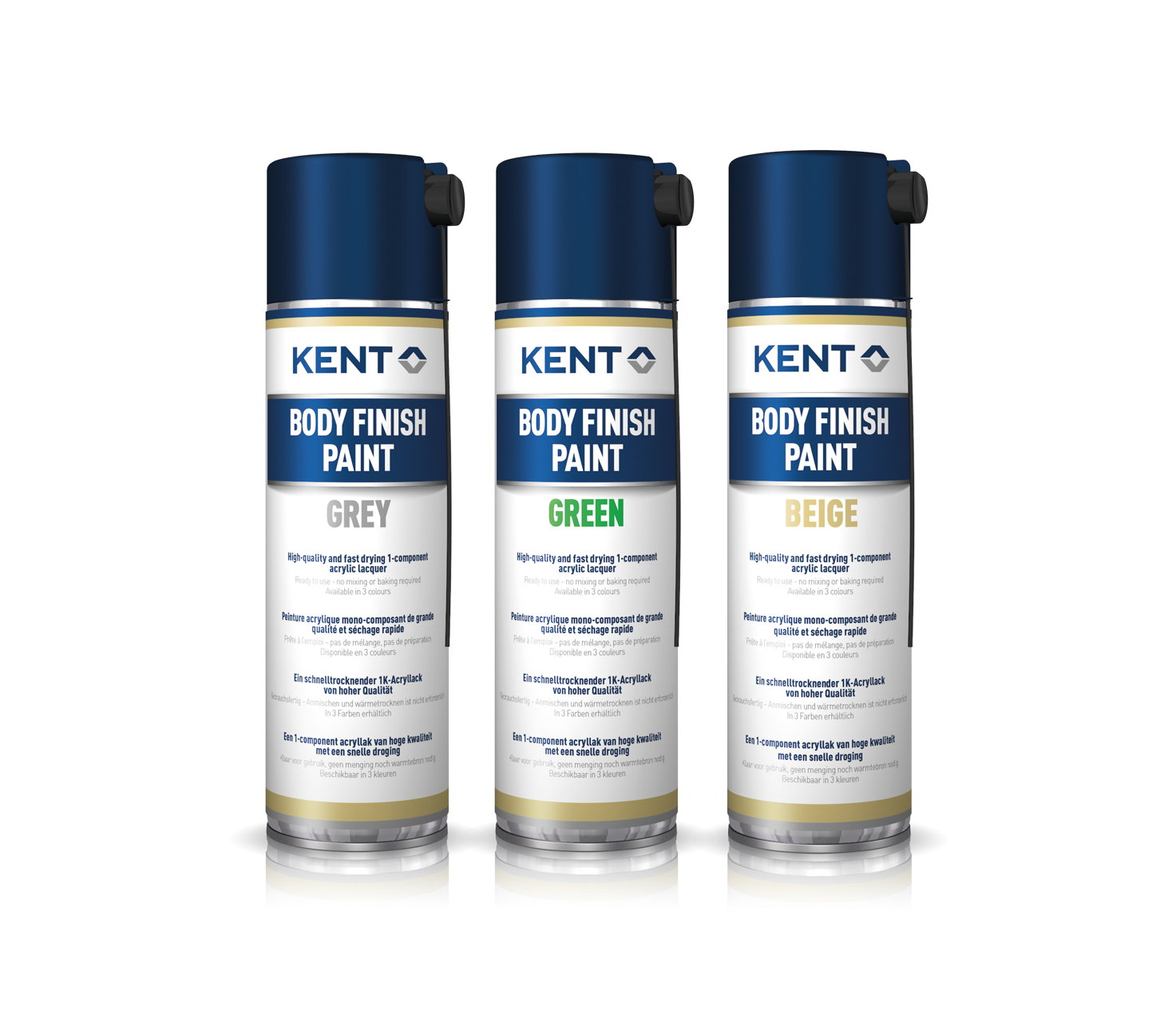 Vopsea Body finish paint beige 500 ml Kent - imagine 1