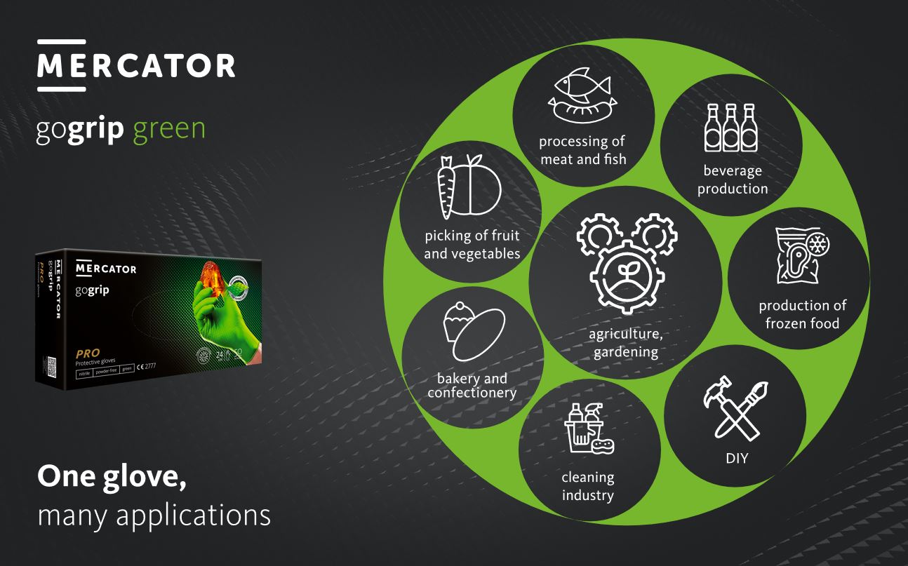 Manusi Mercator Gogrip Nitril (Green) M Mercator - imagine 6