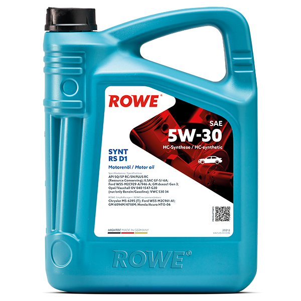 Ulei motor turisme Rowe HighTec Synt RS D1 5W30 4L Rowe - imagine 1