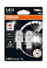 Bec Osram LEDriving SL W16W Rosu | 12V - 2W  - W2.1x9.5d - Set 2 buc (Off-Road) Osram - imagine 1