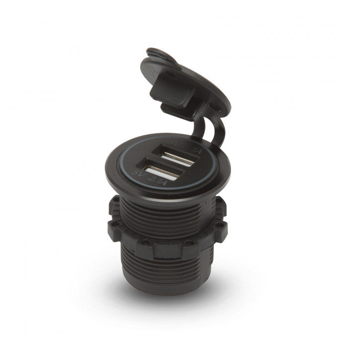 Adaptor USB instalabil în locaşul brichetei – lumină verde Carguard - imagine 4