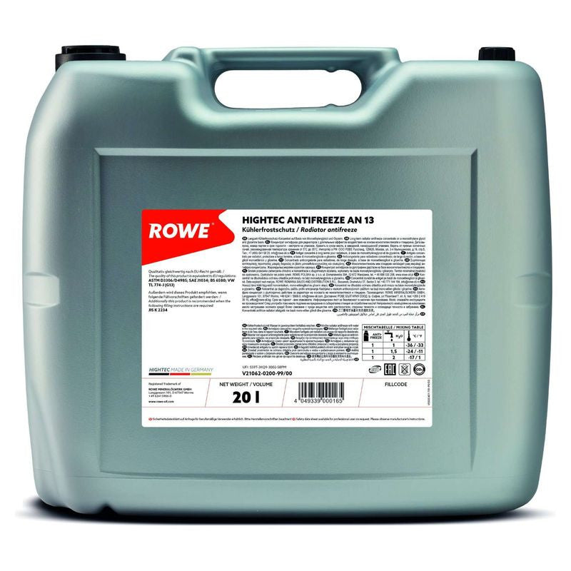 Antigel concentrat Rowe HighTec AN G13 20L Rowe - imagine 1