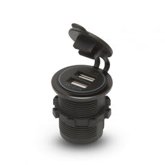 Adaptor USB instalabil în locaşul brichetei – lumină albastră Carguard - imagine 4