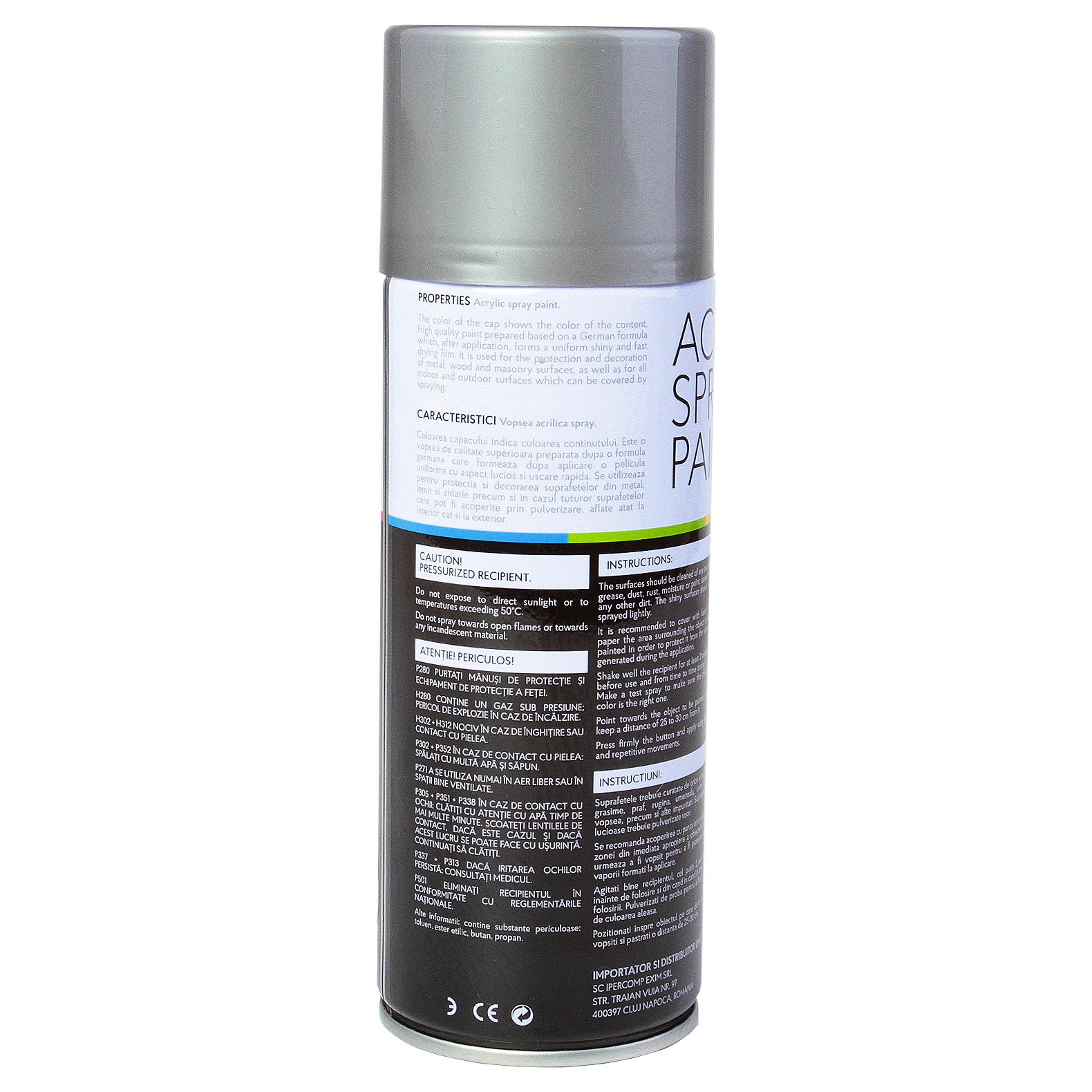 Vopsea spray 450 ml Argintiu 036 Noxaro - imagine 2