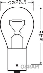 Bec Osram Ultra Life lampa mers inapoi PY21W 12V BAU15s Osram - imagine 2