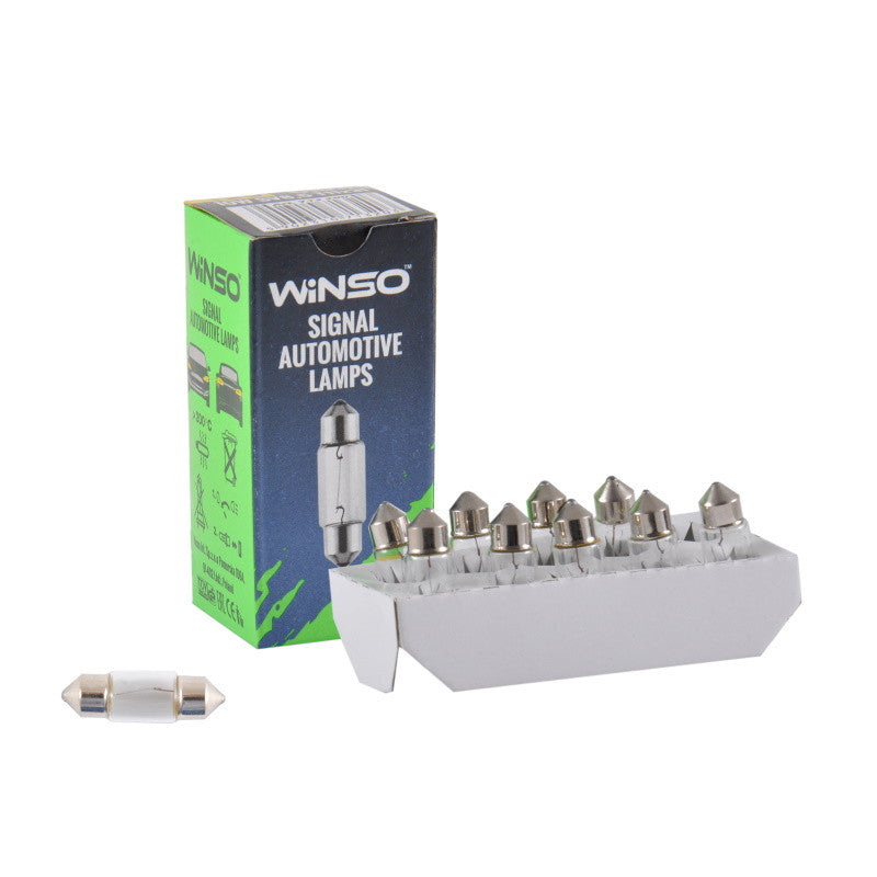 Bec Halogen Winso 12V C10W 10W SV8.5 T11x31 Winso - imagine 1