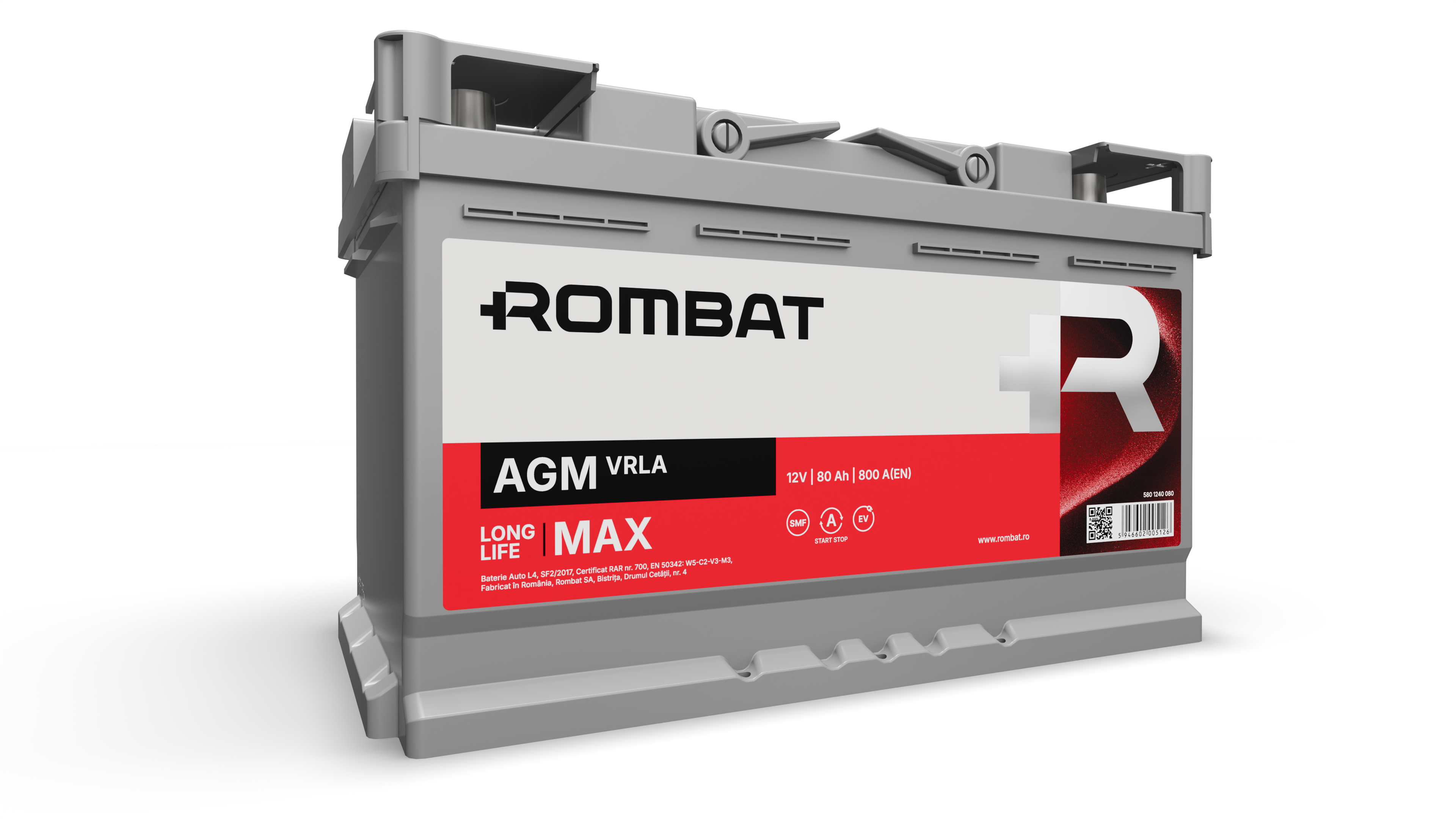 Acumulator Rombat AGM-VRLA 80 Ah Start-Stop Rombat - imagine 1