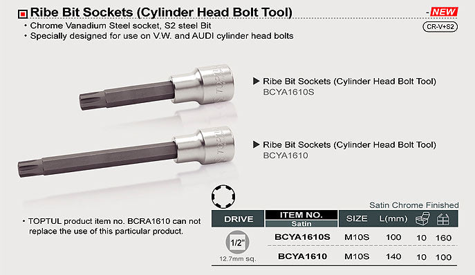 Torx patrat 140mm (surub chiulasa VW, AUDI) Toptul - imagine 2