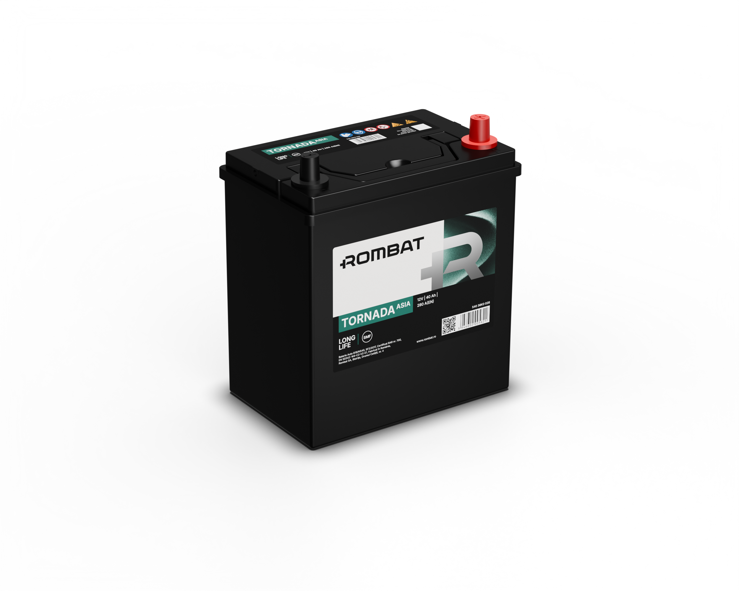 Acumulator Rombat Tornada Asia NS40DP 40 Ah Rombat - imagine 2