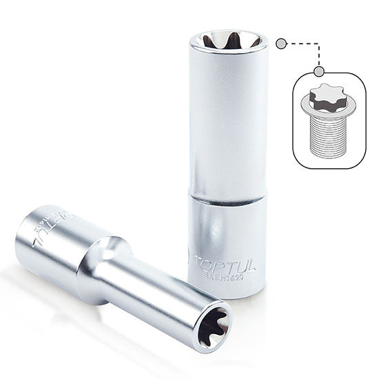 Cheie tubulara 1/4 Dr. x E4 L=50mm TOPTUL Toptul - imagine 1