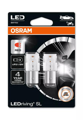 Bec Osram LEDriving SL P21/5W Rosu | 12V - BAY15d - Set 2 buc (Off-Road) Osram - imagine 1