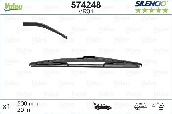 Stergator Valeo Silencio Performance 500mm Valeo - imagine 1