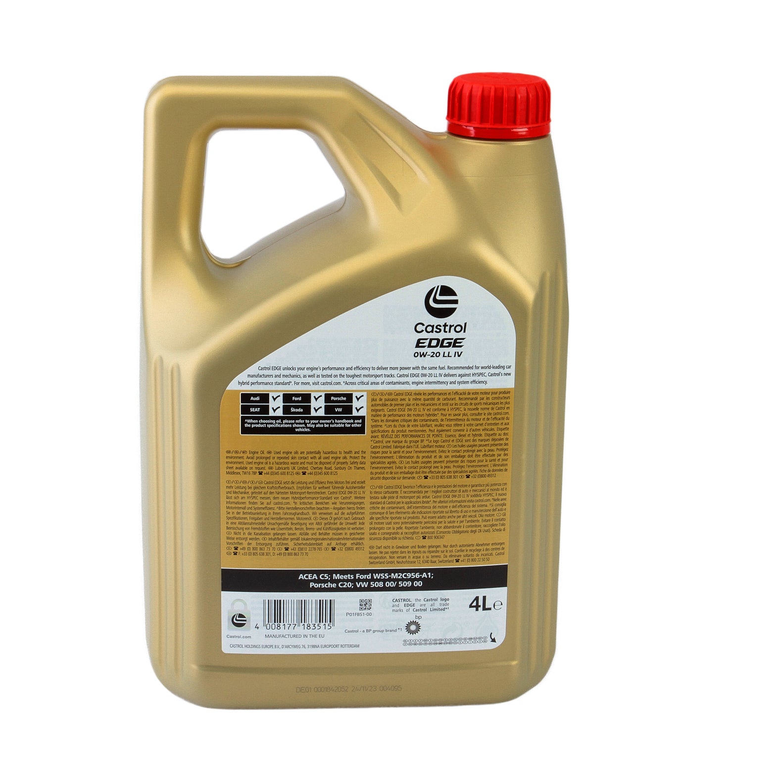 Ulei motor Castrol Ford Edge 0W20 LL IV 4L Castrol - imagine 2
