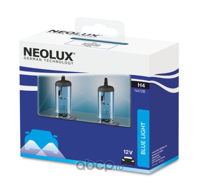 Bec Neolux Blue Light H4 12V 60/55W  P43t Neolux - imagine 1