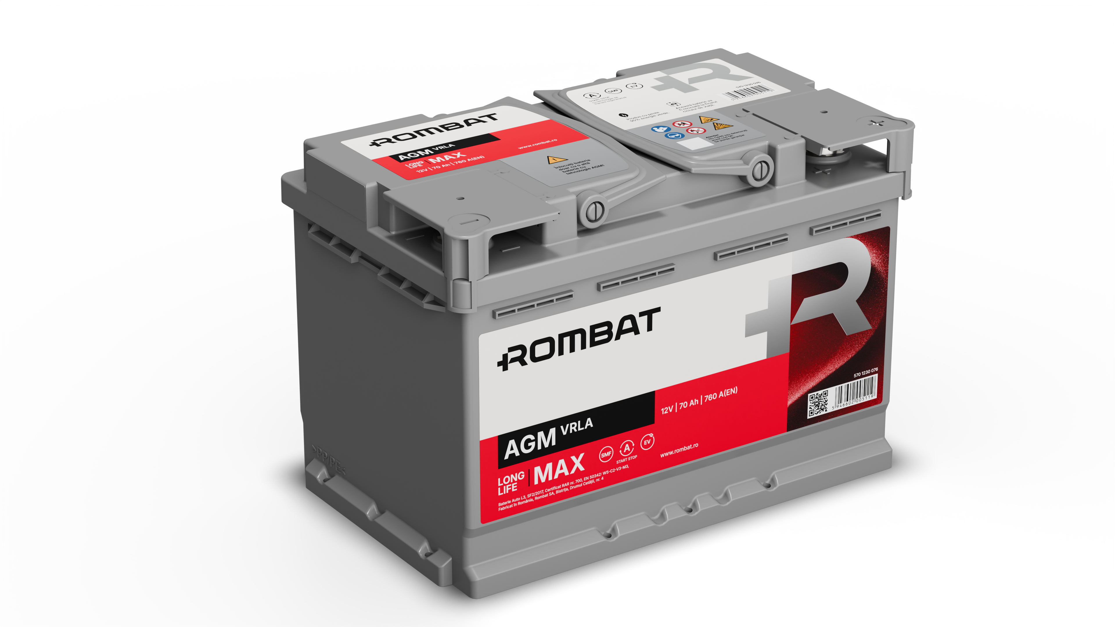 Acumulator Rombat AGM-VRLA 70 Ah Start-Stop Rombat - imagine 2