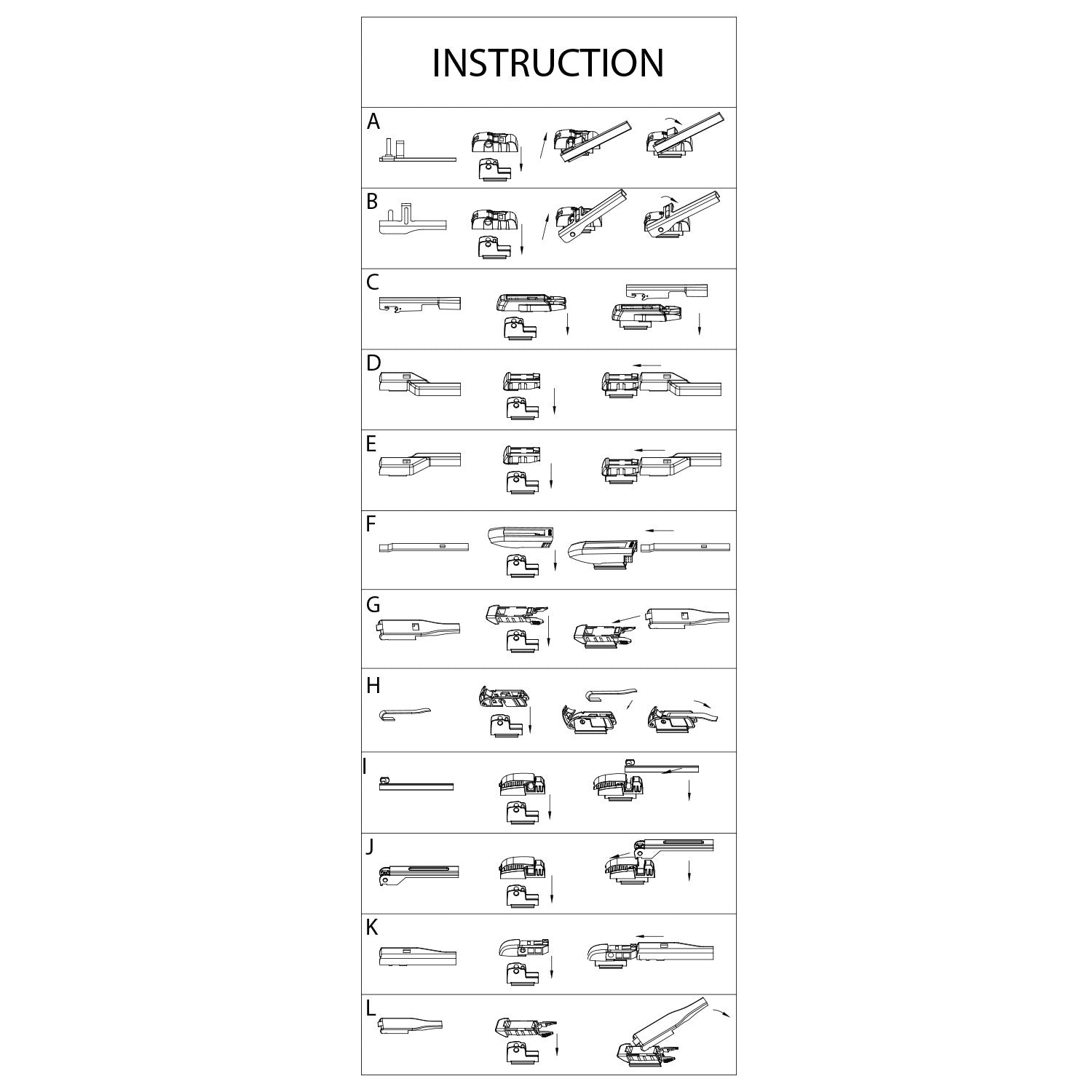 Ștergător profesional 24"/60cm - multiadaptor - CARGUARD Carguard - imagine 3