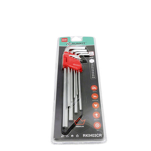 Trusa chei imbus hexagonale CrV (mare) RUNKIT 9  piese Runkit - imagine 1