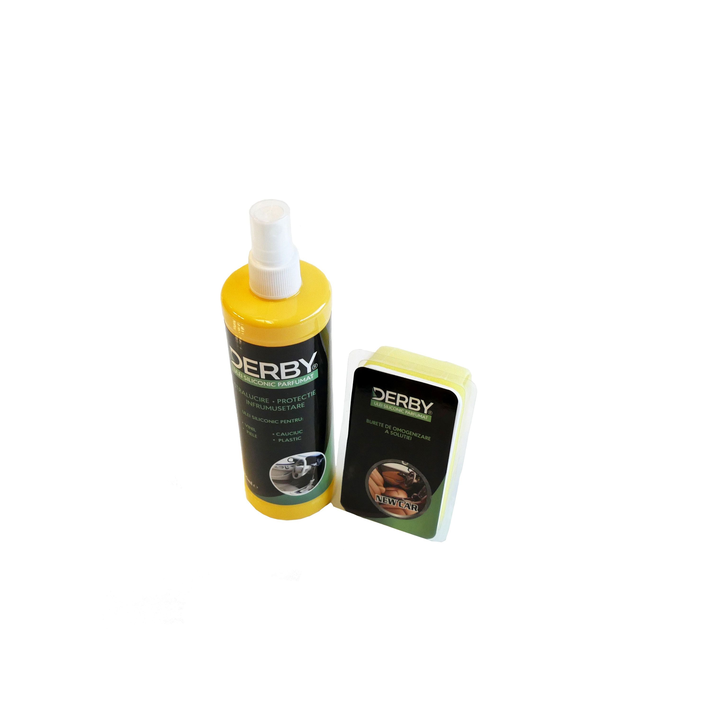 Ulei siliconic parfumat pentru bord Ocean 300 ml + burete DERBY - imagine 1