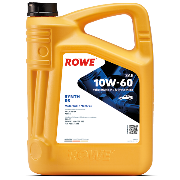 Ulei motor turisme Rowe HighTec Synt RS 10W60 5L Rowe - imagine 1