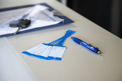 Breloc cu eticheta pentru Chei, culoare Albastru * Set 100 buc * Berner - imagine 1