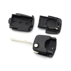 Audi - Carcasa cheie tip briceag, 3 butoane "rotunde"  cu baterie 2032 Carguard - imagine 2