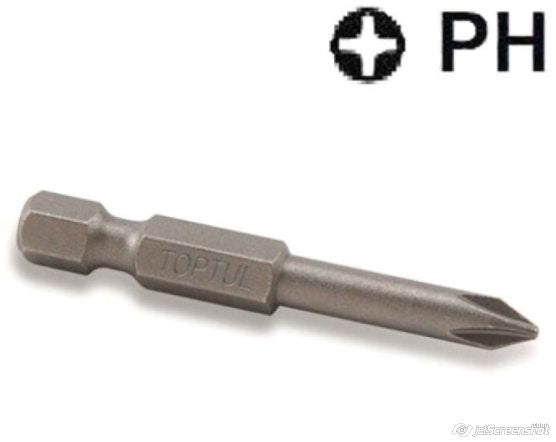 Bit 1/4 hex magnetic  surubelnita PH2 Toptul - imagine 1