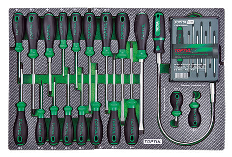 Dulap scule Toptul echipat 340 piese; 7 sertare Toptul - imagine 2
