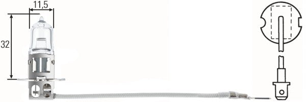 Bec Hella H3 24V 70W PK22s Hella - imagine 1